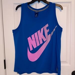 Nike Blue and Pink Tank Top